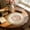 D, variant on European Style Heatproof Cup Mat, 6.3 Inch Polyester Fabric Coaster for Tea Cups or Vases, Non-Slip and Easy to Clean for Table Protection