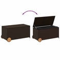 thumbnail image 5 of vidaXL Boîte de Rangement de Jardin avec Roues Marron 190L Rotin Poly, 5 of 5