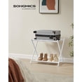 thumbnail image 2 of Soporte para Equipaje SONGMICS Plegable con Marco de Acero y Estante Blanco, 2 of 6