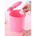 Ikohbadg Mini Trash Can with Lid, Mini Plastic Pedal Bin, Small Garbage