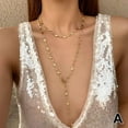 thumbnail image 6 of Double-layered Square Bead Long Necklace Set Sweater Chain Fashion Tempera, 6 of 8