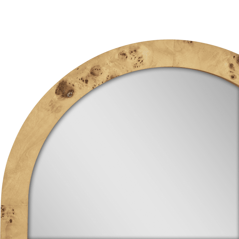 Arched Burlwood Vanity Mirror, 22" photo 3