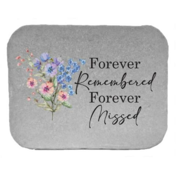 Kay Berry 67150 10 x 8 in. Forever Remembered Forever Missed Colored Printed Stones