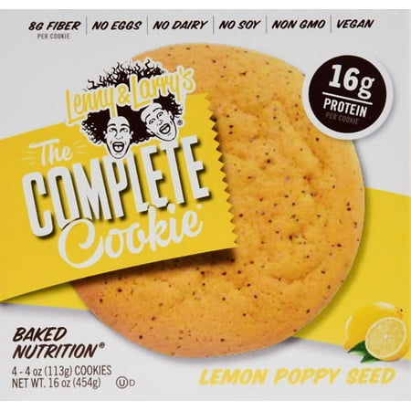 Lenny & Larry's The Complete Cookie, Lemon Poppy Seed, 16g Protein, 4 Ct