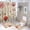 style-121, variant on Shower Curtain 4 Piece Set Vintage Elegant Rustic Floral Botanical French Bathroom Sets with Curtain Rug Toilet Cover And U Shaped Mat Colorful Bohemian Flower 12 Plastic Hooks for Bathtub Decor