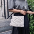 thumbnail image 5 of Bolso cruzado tejido a mano para mujer, bolso de hombro de playa de verano, bolso tejido de ganchillo de algodón hecho a mano, bolso con borla, 5 of 5