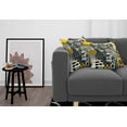 thumbnail image 3 of Ambesonne Leopard Throw Pillow Cover 2 Pack, Mid Century Modern Wild Cat, 24", Charcoal Grey and Mustard, 3 of 7