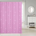 thumbnail image 2 of Manfei Cartoon Cute Bow Shower Curtain 72Wx84L,Cute Coquette Bowknot Bathroom Shower Curtain, 2 of 5