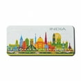 thumbnail image 1 of Travel Computer Mouse Pad, Tourism Concept Colors Historic Architecture Landmark Buildings Delhi Mumbai, Rectangle Non-Slip Rubber Mousepad X-Large, 35" x 15" Gaming Size, Multicolor, by Ambesonne, 1 of 2