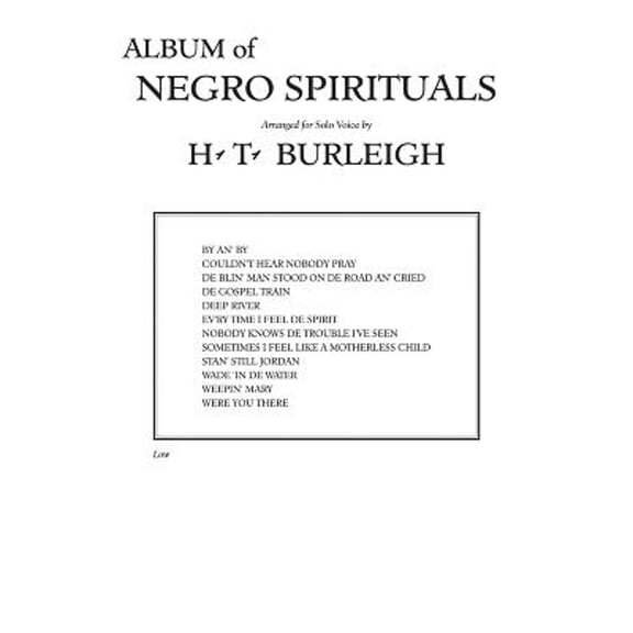 Pre-Owned Album of Negro Spirituals: Low Voice (Paperback)