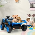 thumbnail image 2 of Towallmark 24V 2 Seater Electric Ride on Toys for Kids, 2WD/4WD Switchable Ride on UTV Dump Truck w/ Dump Bed, Extra Shovel, LED Lights, Bluetooth & Music, Blue, 2 of 10