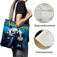 thumbnail image 3 of The Addams Family Bolso de tela con estampado de lienzo para mujer, bolsa de compras reutilizable y estética, con cremallera interior, regalo para mujer,40*45cm., 3 of 6