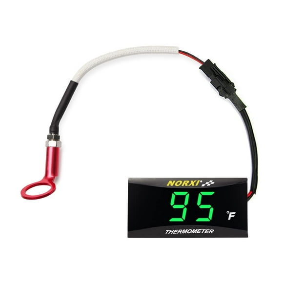 Medidor de temperatura del motor NORXI Fahrenheit con alerta de sobretemperatura