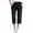36# Black, variant on Denim Capris for Women Pull on Elastic Waist Cropped Pants Mid Rise Cropped Jean Pants Capri Jeans Summer Casual Light Blue S