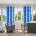 thumbnail image 4 of Btomtd Curtain Overlay Panel Pair, Elegant Layering Blackout Curtains for Bedroom Window, Sheer Curtain Panel for Decor and Light Filtering - 51.96"x62.99", Blue, 4 of 9