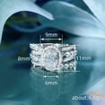 thumbnail image 2 of K-KED Elegant Delicate Jewelry Cubic Zircon 925 Silver Filled Ring Women Wedding Gift Sz 6-10-7, 2 of 6