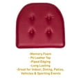 thumbnail image 3 of U-Shaped Memory Foam No Slip Back 16 x 17 Faux Leather Chair Pad Cushion 4 Pack - Burgundy, 3 of 7