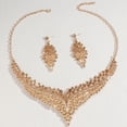 thumbnail image 3 of Sunyuer Wedding Bridal Jewelry Set Crystal Rhinestone Statement Necklace Vintage Collar Necklace Dangle Earrings Set for Women, 3 of 6