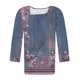 thumbnail image 3 of Blusas para las Mujeres Casual, 3/4 Manga Floral Estampado Camiseta de Moda Top Hecho de Poliéster Transpirable Suave para el Uso Diario de Primavera Otoño, Tops de Blusa para las Mujeres, 3 of 5
