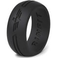thumbnail image 4 of Rinfit Silicone Wedding Ring for Men - Soft Rubber Wedding Band Replacement - Eagle Collection - 3 Rings Pack, 4 of 7