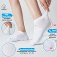 thumbnail image 5 of Women Low Cut No Show Running Socks - Cushioned Arch Support, Wicking Athletic Ankle Socks(White), 5 of 7