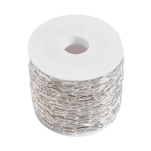 Rollo de Cadenas de Clip de Papel Yinane Plata Cadenas para hacer joyas ...