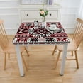 thumbnail image 3 of BANET Christmas Tablecloth for Rectangle/square Table Chrsitmas Snow Red Background Dust-Proof Table Cloth, Table Cover for Kitchen Dinning Party Wedding White, 3 of 7