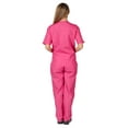thumbnail image 3 of M&M SCRUBS Women Scrub Set V-Neck Medical Scrub Tops and Drawstring Pants - Pack of 2 Set (Hot Pink, XX-Large), 3 of 7