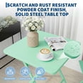 thumbnail image 4 of Memoryfield Patio 3-Piece Metal Folding Bistro Table and Chairs Set, Outdoor Dining Furniture for Small Spaces, Balcony, Green, 4 of 9