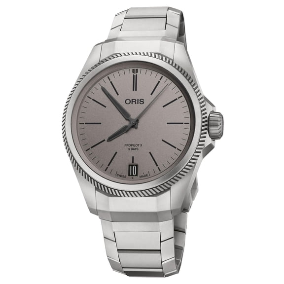 Oris ProPilot X Calibre 400 Automatic Titanium Gray Dial Date Mens Watch 400 7778 7153-07 7 20 01TLC