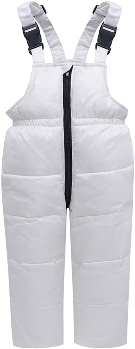 Black 2-3 Years Kids Ski Suits 2-Piece Snowsuit Set Winter Hooded Puffer Jacket Snow Bib Pants Ultralight Skisuit Set 