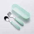 thumbnail image 5 of Dream Lifestyle Toddler Utensils Toddler Flatware with Silicone Handle Kids Eating Utensils Fork Spoon with Storage Box Stainless Steel Cutlery Children Cutlery, 5 of 5