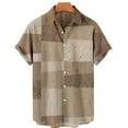 thumbnail image 2 of Siilsaa Mens Short Sleeve Shirts Men's Regular-Fit Short-Sleeve Pocket Shirt(Gold,M), 2 of 3