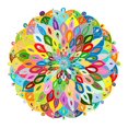 thumbnail image 1 of Bgraamiens Puzzle-Blooming Color-1000 Pieces Gradient Puzzle Color Challenge Blue Board Round Jigsaw Puzzles, 1 of 4