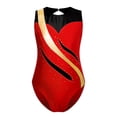 thumbnail image 3 of YONGHS Kids Girls Rhinestone Sleeveless Gymnastics Ballet Leotard Figure Ice Skating Dance Biketard Red 8, 3 of 7