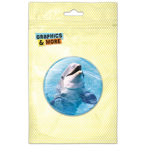 Dolphin in the Ocean Pinback Button Pin Badge