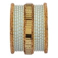 thumbnail image 7 of Efulgenz Indian Bridal Bangles Set Rhinestone CZ Maroon Metal Bracelet Bangle Jewelry CZ Crystal Glass Stone Bracelet Wedding Bangles for Women (30 Pcs)Size 2.6, 7 of 7