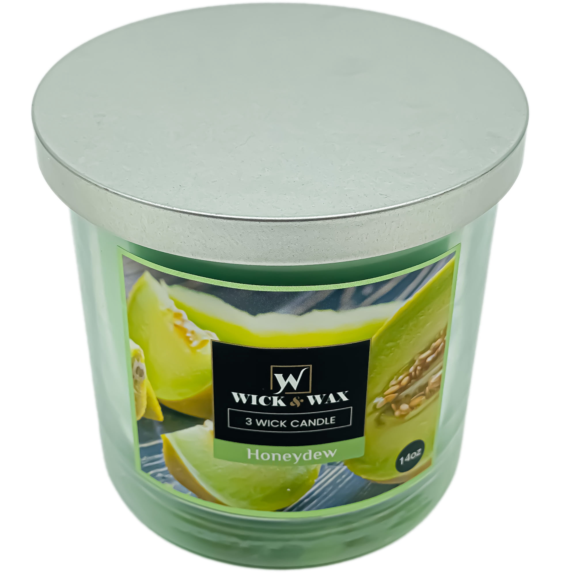 VeZee's 3 Wick 14 oz Honeydew Scented Jar Candles by Wick & Wax, Lift your spirits with the refreshing, pleasant fragrance:2 Jars