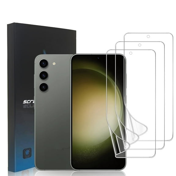 ZYQEEE [3 Pack] Clear Screen Protector for Samsung Galaxy S23 6.1", Soft TPU Protective Film [Not Tempered Glass],Support Fingerprint,Case Friendly