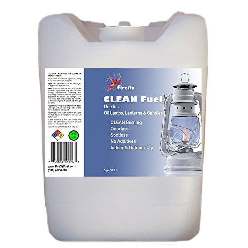 Firefly Clean Fuel Bulk Lamp Oil - 5 Gallons - Smokeless/Virtually Odorless - Longer Burning