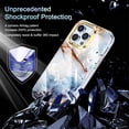 thumbnail image 3 of Tarise iPhone 12 Pro Max Case with Screen Protector, [Wireless Charging] Shockproof Drop Proof Dual Layer Rugged Hybid Back Cover with TPU Impact Resistant for Apple iPhone 12 Pro Max, Blue Marble, 3 of 8