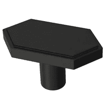 Liberty P43242-FB 1 3/4" Elongated Hex Cabinet Drawer Knob Flat Black Finish