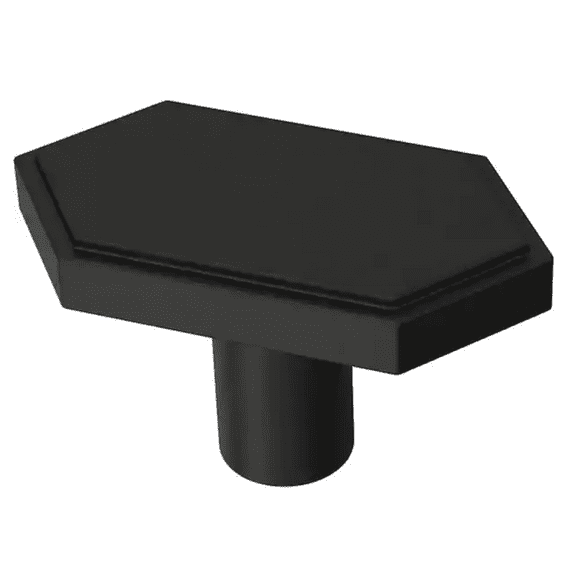 Liberty P43242-FB 1 3/4" Elongated Hex Cabinet Drawer Knob Flat Black Finish