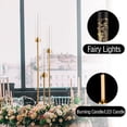 thumbnail image 3 of Candelabro Vincidern de 3 brazos, color dorado con pantalla de cristal, 86 cm de altura, 3 of 8