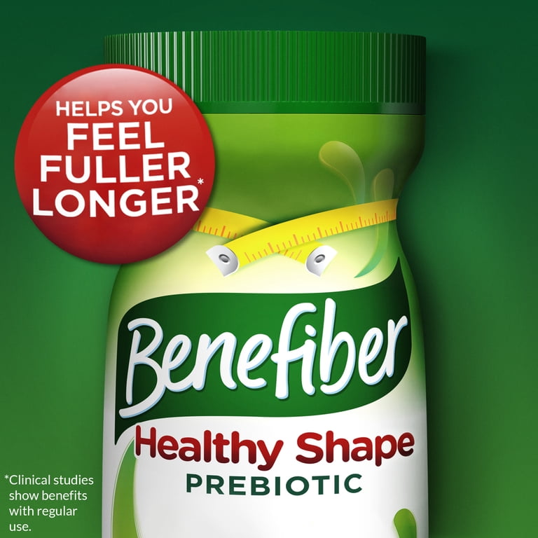 Benefiber Healthy Shape Prebiotic Glp-1 Friendly Fiber Supplement Powder  for Digestive Health, 17.6 Oz