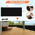 thumbnail image 6 of 4x50ft Black Privacy Screen Fence, Outdoor Garden Windscreen Mesh Shade Barrier, with Reinforced Bindings, Brass Grommets & Cable Zip Ties, 6 of 8
