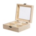 thumbnail image 1 of Caja organizadora de té de madera, 4/6/8 compartimentos 15x13x5cm 4 secciones, 1 of 7
