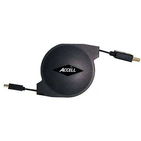 Accell A157B-005B Retractable Micro HDMI (D) to HDMI (A) High Speed Cable with Ethernet, 5ft/1.5m