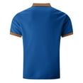 thumbnail image 5 of Playeras Negras Para Hombre Algodon Camiseta De Manga Corta Con Botones Y Bolsillo En El Pecho Con Bloques De Color Para Hombre, 5 of 5