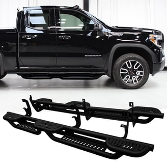 APS IBoard 6" Side Steps For 2007-2018 Chevy Silverado & GMC Sierra Crew Cab – 6061 Aluminum, Polished, Pair